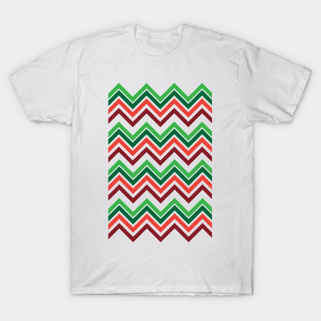 Christmas Chevron T-Shirt by CWieDesign